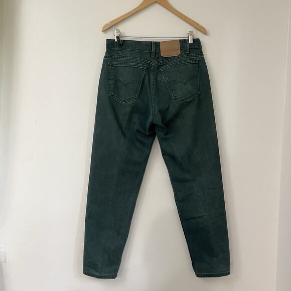 Vintage Levi’s Orange Tab Jeans Green Denim 32x29 Straight Leg - Picture 1 of 11